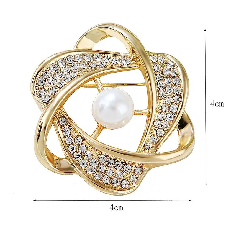 1PC Camellia Flower Pearl Broša Modes Luksusa Korsāža Piespraude Sievietēm Mode Šalle Sprādze Apģērbi Korsāžas rotaslietas Aksesuāri