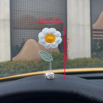 Διακόσμηση αυτοκινήτου στο πλάι του παραθύρου αυτοκινήτου Χαριτωμένο λουλούδι στολίδι Auto εσωτερικό ταμπλό Αξεσουάρ Εσωτερικό για κορίτσια Δώρα Drop