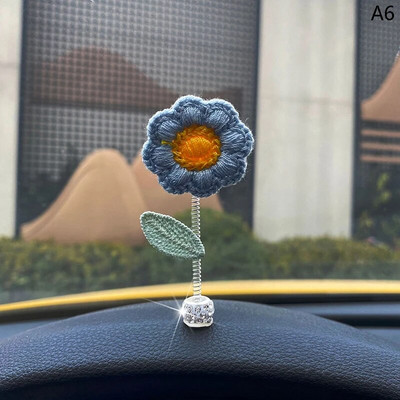 Διακόσμηση αυτοκινήτου στο πλάι του παραθύρου αυτοκινήτου Χαριτωμένο λουλούδι στολίδι Auto εσωτερικό ταμπλό Αξεσουάρ Εσωτερικό για κορίτσια Δώρα Drop