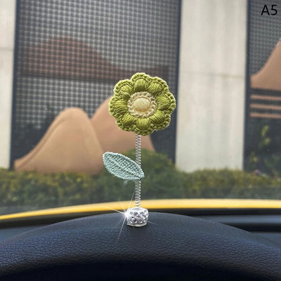 Διακόσμηση αυτοκινήτου στο πλάι του παραθύρου αυτοκινήτου Χαριτωμένο λουλούδι στολίδι Auto εσωτερικό ταμπλό Αξεσουάρ Εσωτερικό για κορίτσια Δώρα Drop