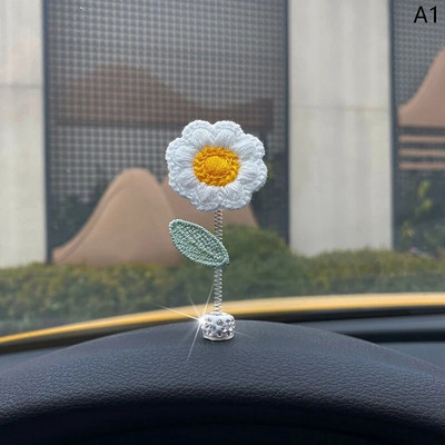 Διακόσμηση αυτοκινήτου στο πλάι του παραθύρου αυτοκινήτου Χαριτωμένο λουλούδι στολίδι Auto εσωτερικό ταμπλό Αξεσουάρ Εσωτερικό για κορίτσια Δώρα Drop