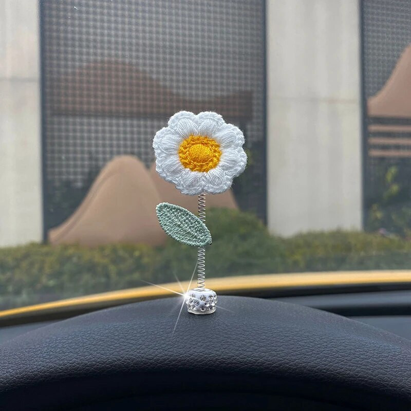 Διακόσμηση αυτοκινήτου στο πλάι του παραθύρου αυτοκινήτου Χαριτωμένο λουλούδι στολίδι Auto εσωτερικό ταμπλό Αξεσουάρ Εσωτερικό για κορίτσια Δώρα Drop