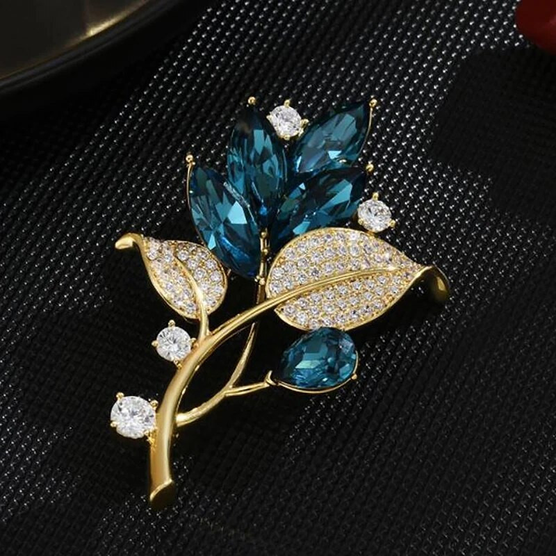 1 PC Fashion Plant Series Kristallprossid Naiste riided Mantel Ehted Peoaksessuaarid