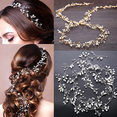 New Crown Floral Crystal Pearl Κοσμήματα Κόσμημα Western Wedding Bride Χειροποίητη Κομψή φουρκέτα Αξεσουάρ μαλλιών Στολίδια για τα μαλλιά