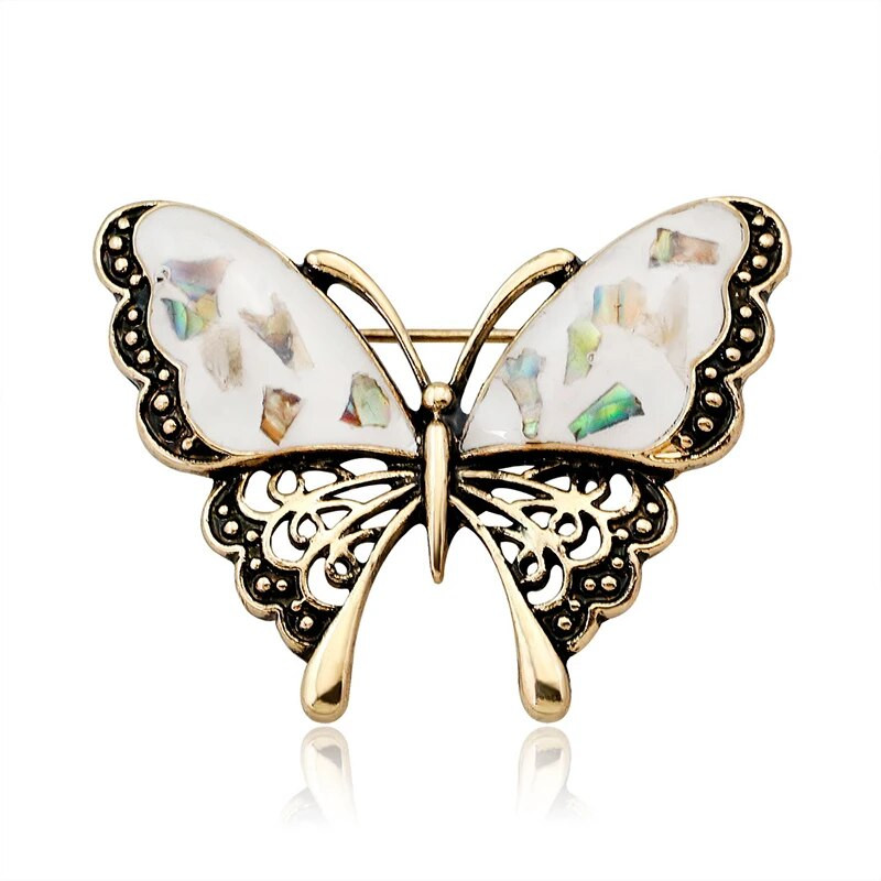 1XWoman Personality Jewelry Butterfly Brooch Lady Insect Series Corsage Μικρές φρέσκες εξαίσιες καρφίτσες Κομψή καρφίτσα All-match