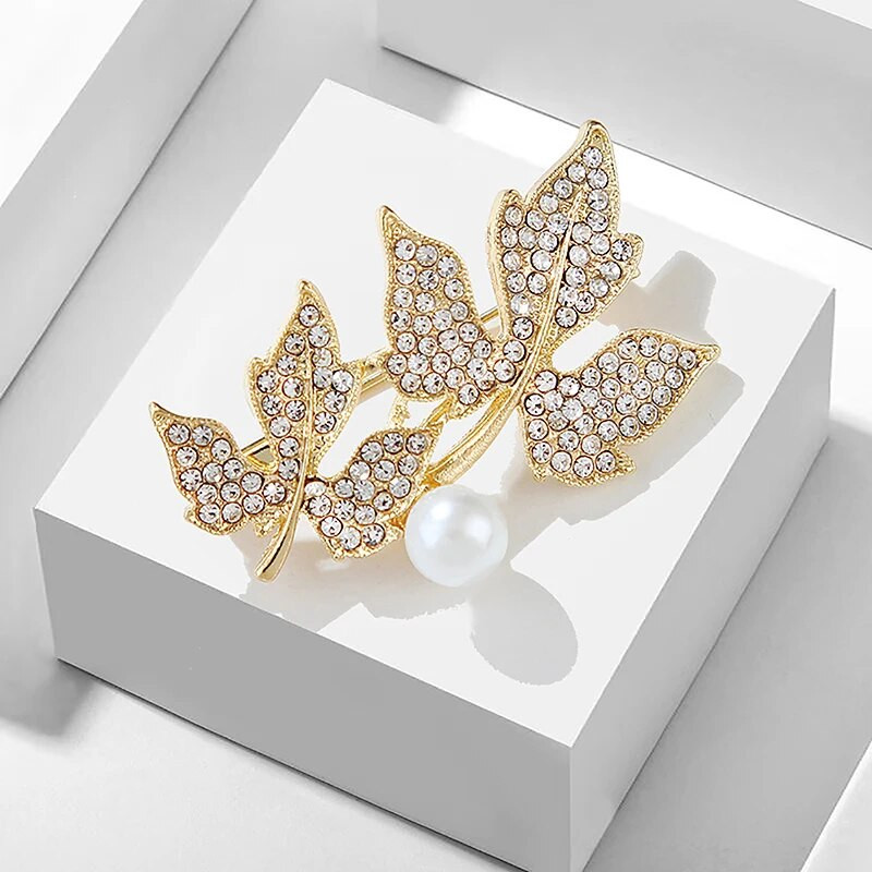 1 tk Fashion Full Diamond Topelt Vahtralehest Pärliprossid Naiste Rõivad Ehted Peoaksessuaarid