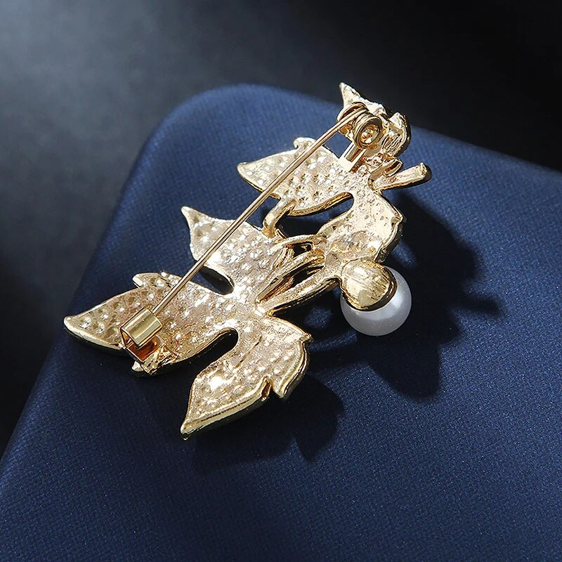 1 tk Fashion Full Diamond Topelt Vahtralehest Pärliprossid Naiste Rõivad Ehted Peoaksessuaarid