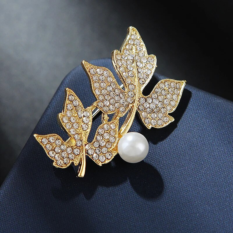 1 tk Fashion Full Diamond Topelt Vahtralehest Pärliprossid Naiste Rõivad Ehted Peoaksessuaarid