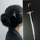 Uued igapäevased ehted teevad teid moekaks vintage mõõga juuksenõelaga peakate Hiina stiilis juuksepulgad hobusesabahoidjaga juukseehted