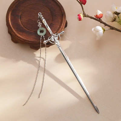 Uued igapäevased ehted teevad teid moekaks vintage mõõga juuksenõelaga peakate Hiina stiilis juuksepulgad hobusesabahoidjaga juukseehted