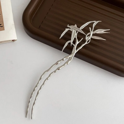 Moteriškas plaukų segtukas tiesus lenktas metalinis plaukų segtukas Kinietiško stiliaus galvos apdangalas Elegantiški papuošalai Priedai Vestuvių vakarėlio galvos apdangalai