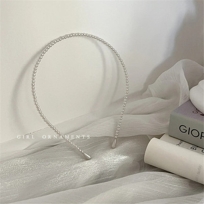 Elegantsed suured valge pärliga peapaelad naistele, tüdrukutele, käsitsi valmistatud lihtsad roosililled juuksepaelad Wave Retro juukserõngast peakatte aksessuaarid