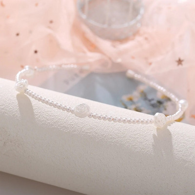 Elegantsed suured valge pärliga peapaelad naistele, tüdrukutele, käsitsi valmistatud lihtsad roosililled juuksepaelad Wave Retro juukserõngast peakatte aksessuaarid