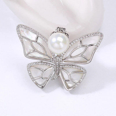 1tk Mood Rhinestone`ist pärlitest liblikas prossid naiste võlu pärlkulla värvi prossi nööpnõelad peo pulmakingitus rõivatarvikud