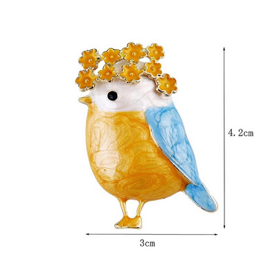 1 tk Moodne lillepärg Väike linnusõlg Naiste Kostüümmantel Ehted Aksessuaarid Kingitus