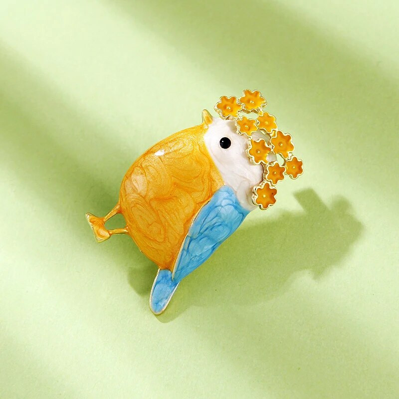 1 tk Moodne lillepärg Väike linnusõlg Naiste Kostüümmantel Ehted Aksessuaarid Kingitus