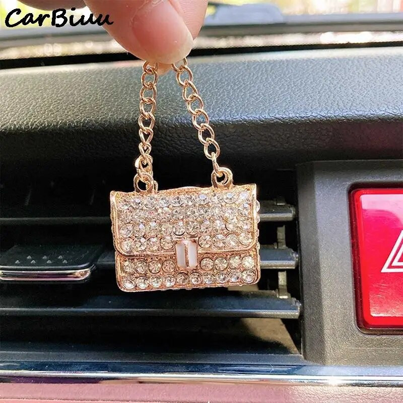 Blingi aksessuaarid autokoti jaoks tüdrukutele, deodorant, haarduv parfüümiklambriga hajuti parfüüm auto stiilseks kaunistamiseks