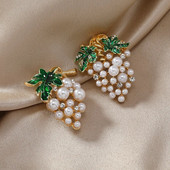 Morkopela Γυαλιά καρφίτσας σταφυλιού Καρφίτσες με μαργαριτάρι Καρφίτσες με σμάλτο καρφίτσες από στρας για γυναίκες μόδας ρούχα αξεσουάρ Δώρο πάρτι