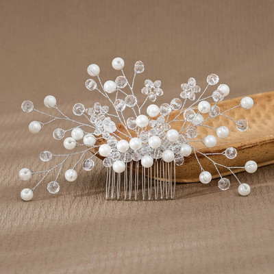 Κορεάτικη μόδα μαργαριταρένιες χτένες μαλλιών Χειροποίητες φουρκέτες και κλιπ για γυναίκες κορίτσια Αξεσουάρ κοσμήματα χτενίσματος γάμου νύφης