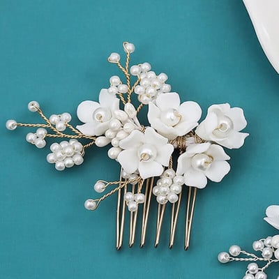 Κορεάτικη μόδα μαργαριταρένιες χτένες μαλλιών Χειροποίητες φουρκέτες και κλιπ για γυναίκες κορίτσια Αξεσουάρ κοσμήματα χτενίσματος γάμου νύφης