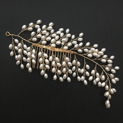 Κορεάτικη μόδα μαργαριταρένιες χτένες μαλλιών Χειροποίητες φουρκέτες και κλιπ για γυναίκες κορίτσια Αξεσουάρ κοσμήματα χτενίσματος γάμου νύφης