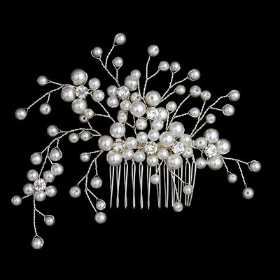 Κορεάτικη μόδα μαργαριταρένιες χτένες μαλλιών Χειροποίητες φουρκέτες και κλιπ για γυναίκες κορίτσια Αξεσουάρ κοσμήματα χτενίσματος γάμου νύφης