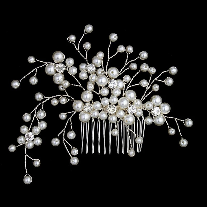 Κορεάτικη μόδα μαργαριταρένιες χτένες μαλλιών Χειροποίητες φουρκέτες και κλιπ για γυναίκες κορίτσια Αξεσουάρ κοσμήματα χτενίσματος γάμου νύφης