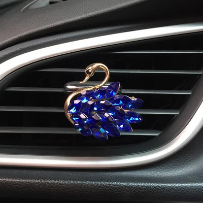 Autokristallide teemantidega naastudega Swan õhu väljalaskeklamber auto aroomiteraapia auto sisekujundus naiste auto parfüümi õhu väljalaskeava