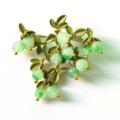 Naiste Vintage loominguline taimemarja pross Elegantne gradientkristallhelmestega pross Daami ülikond Kleit libisemisvastased nööpnõelad Aksessuaarid