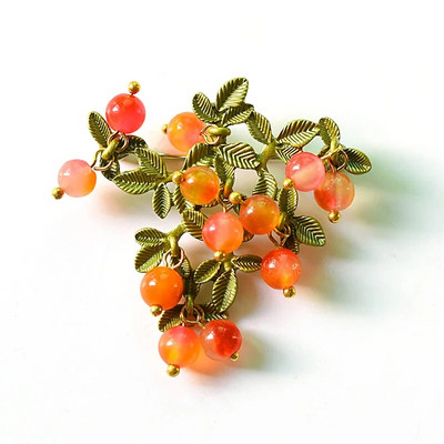 Naiste Vintage loominguline taimemarja pross Elegantne gradientkristallhelmestega pross Daami ülikond Kleit libisemisvastased nööpnõelad Aksessuaarid