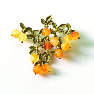 Naiste Vintage loominguline taimemarja pross Elegantne gradientkristallhelmestega pross Daami ülikond Kleit libisemisvastased nööpnõelad Aksessuaarid