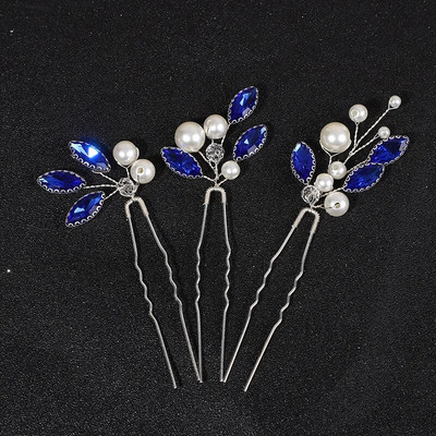 3Vnt vestuvinės tiaros U formos plaukų segtukų šakutės moterims krištolinės sidabrinės spalvos plaukų segtukai mergaičių šoniniai segtukai karūnėlės vestuviniams plaukams papuošalai