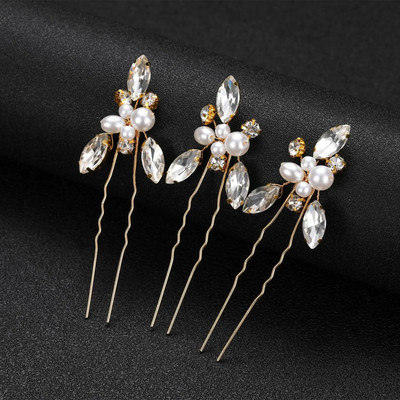 3Vnt vestuvinės tiaros U formos plaukų segtukų šakutės moterims krištolinės sidabrinės spalvos plaukų segtukai mergaičių šoniniai segtukai karūnėlės vestuviniams plaukams papuošalai