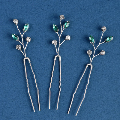 3Vnt vestuvinės tiaros U formos plaukų segtukų šakutės moterims krištolinės sidabrinės spalvos plaukų segtukai mergaičių šoniniai segtukai karūnėlės vestuviniams plaukams papuošalai