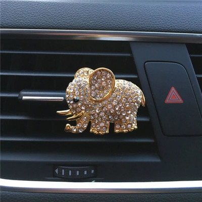 Диамант Crystal Elephant Автомобилен климатик Изход за въздух Парфюм Щипка Интериорна декорация на кола