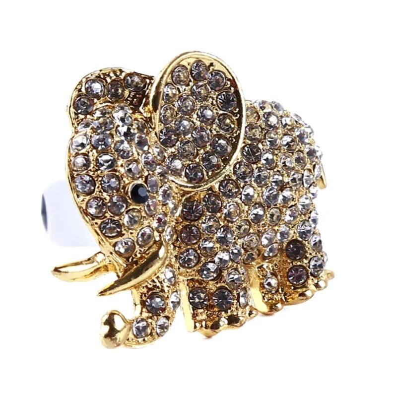 Diamond Crystal Elephant Air Conditioner Air Outlet Perfume Clip Εσωτερική διακόσμηση αυτοκινήτου