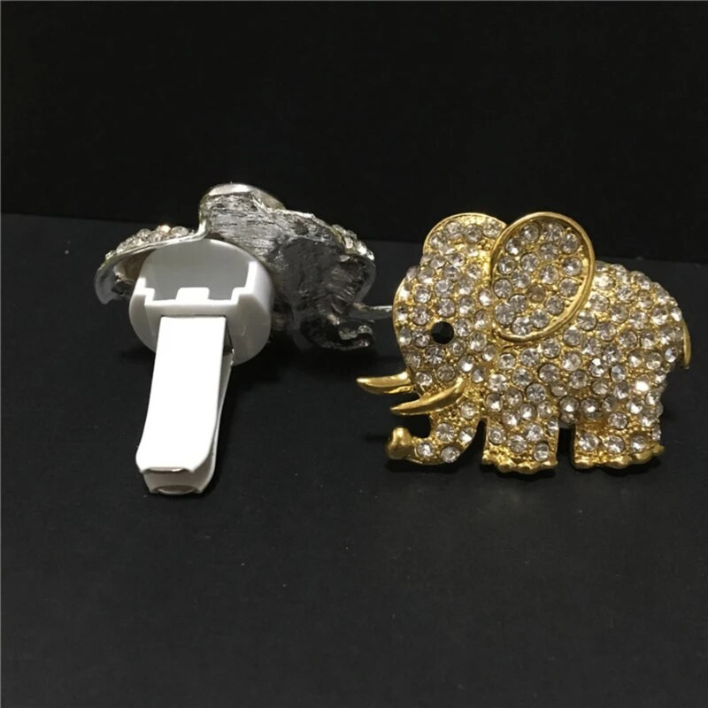 Diamond Crystal Elephant Air Conditioner Air Outlet Perfume Clip Εσωτερική διακόσμηση αυτοκινήτου