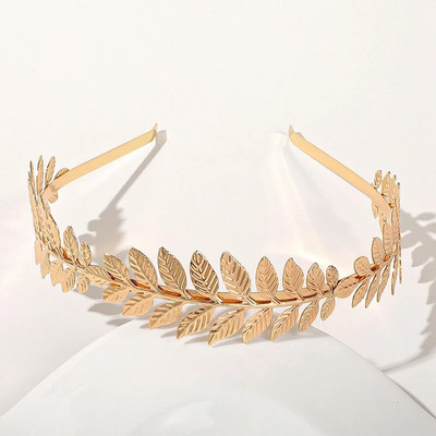 Uus kullavärvi lehtedest peapael Peakate kroon tiaara peakate jumalanna kreeka pea ehe pruudi pulmajuukse aksessuaarid