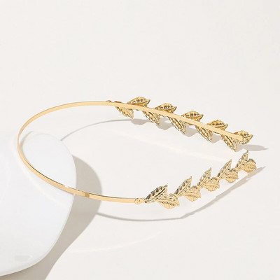 Uus kullavärvi lehtedest peapael Peakate kroon tiaara peakate jumalanna kreeka pea ehe pruudi pulmajuukse aksessuaarid