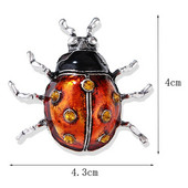 1 gab. Vintage emaljas vaboles saktas Septiņu zvaigžņu mārītes piespraude Sieviešu Mētelis Apģērbi Rotaslietas Ballīšu aksesuāri