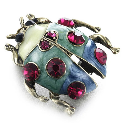 1 gab. Vintage emaljas vaboles saktas Septiņu zvaigžņu mārītes piespraude Sieviešu Mētelis Apģērbi Rotaslietas Ballīšu aksesuāri