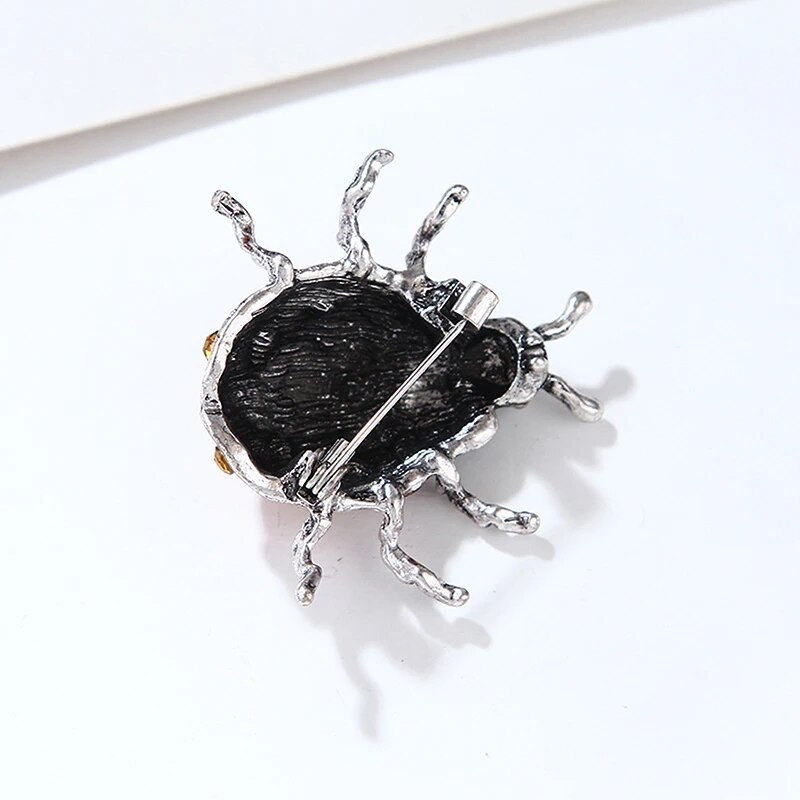 1 gab. Vintage emaljas vaboles saktas Septiņu zvaigžņu mārītes piespraude Sieviešu Mētelis Apģērbi Rotaslietas Ballīšu aksesuāri