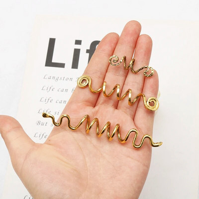 Viking Spiral Charms Karoliukai plaukams Pynės barzdai Plaukų karoliukai Papuošalai Vintažiniai Moterims Mergaitėms Plaukų segtukai Plaukų segtukai Priedai-15