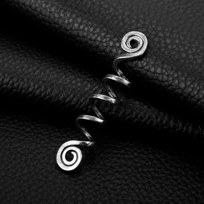 Viking Spiral Charms Karoliukai plaukams Pynės barzdai Plaukų karoliukai Papuošalai Vintažiniai Moterims Mergaitėms Plaukų segtukai Plaukų segtukai Priedai-15