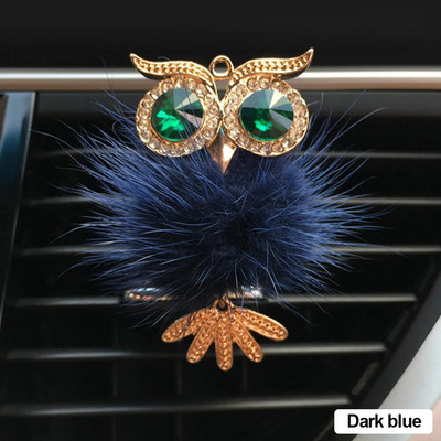 Diamond Fur Owl Car Αποσμητικό αέρα Auto Outlet Κλιπ Άρωμα Άρωμα Άρωμα Αυτοκινήτου Diffuser Bling Αξεσουάρ αυτοκινήτου Δώρα διακόσμησης εσωτερικού χώρου