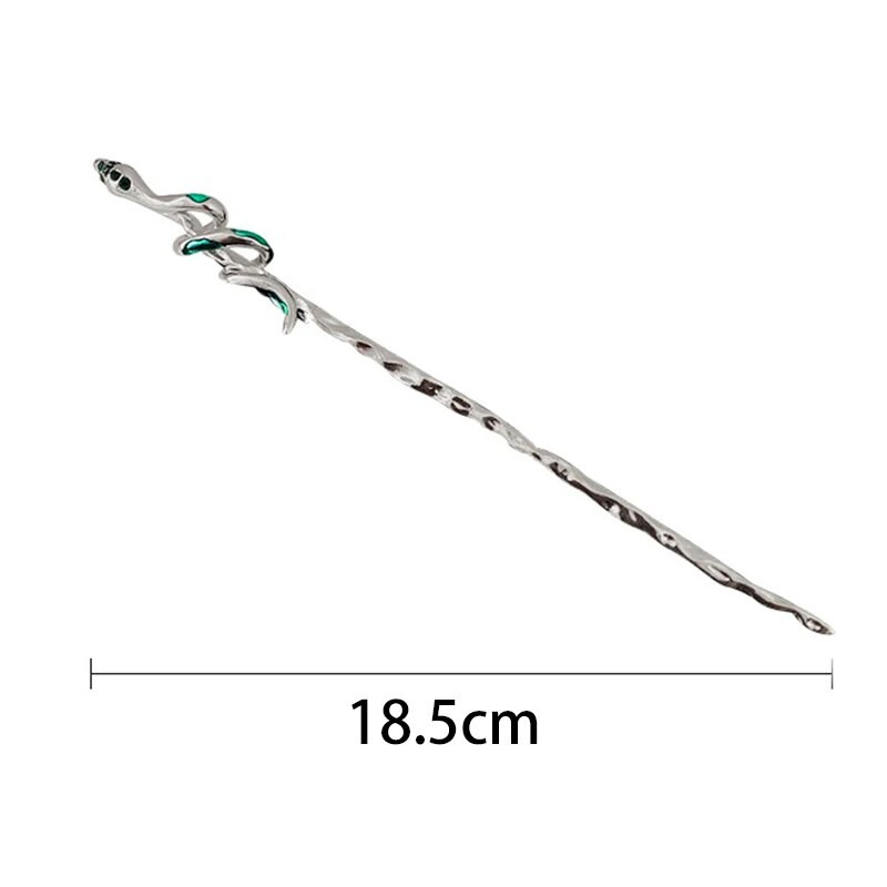 Uus Snake Juuksenõel Juuksepulk Kerimisnöör lõime Roheline Rhinestone Metal Punk Peakatted Juukseaksessuaarid Naistele Ehted Kingitused