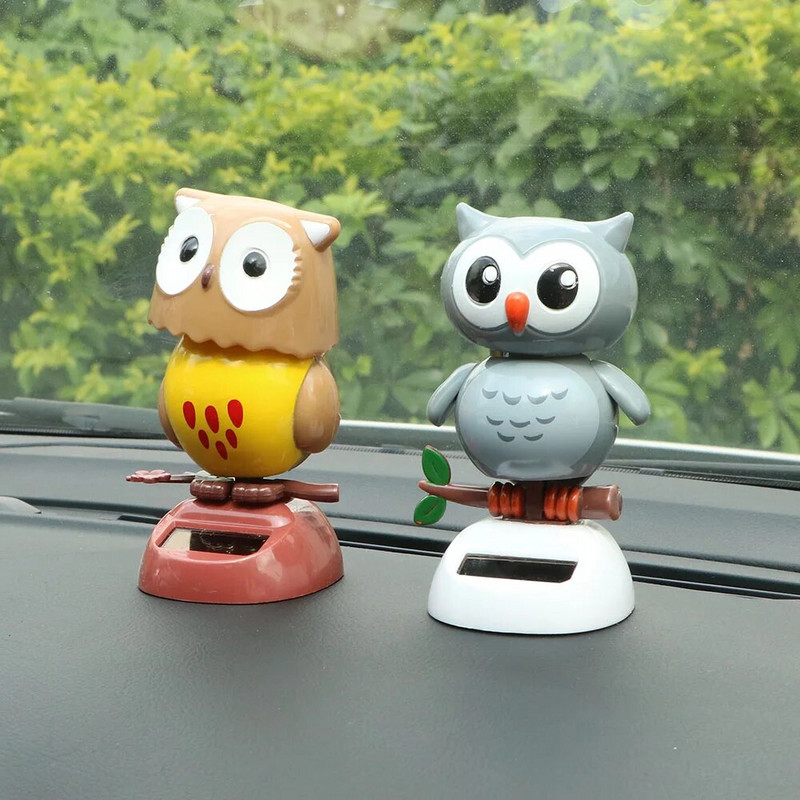 Διακόσμηση εσωτερικού ταμπλό αυτοκινήτου Χαριτωμένη κουκουβάγια Πουλί Αυτόματη Κουνώντας το Κεφάλι Παιχνίδι Κούκλα Φορτηγό με ηλιακή ενέργεια Off Road 4x4 Αξεσουάρ αυτοκινήτου