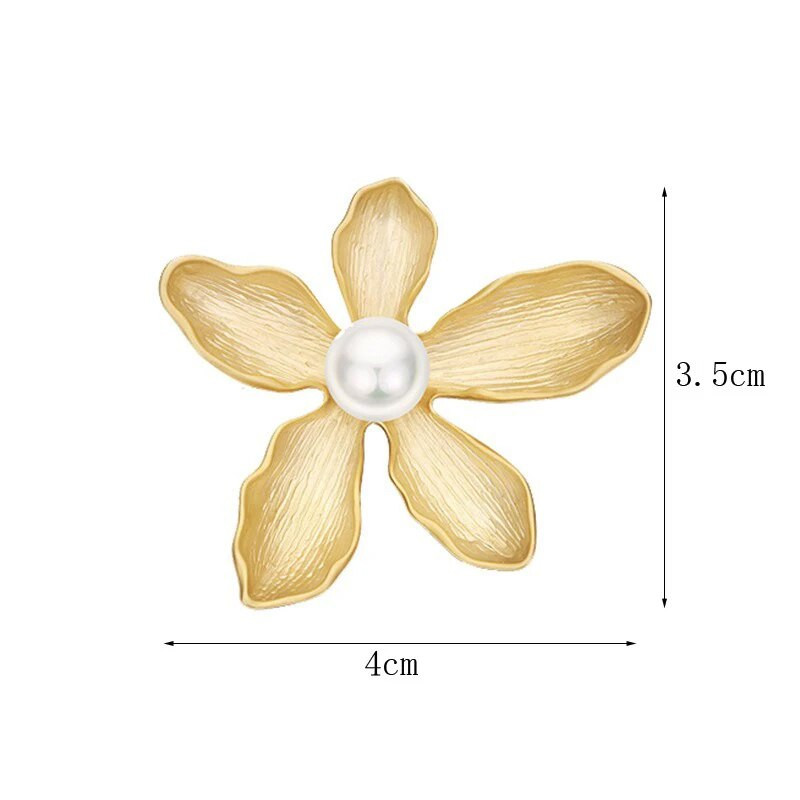 1 tk Vintage jäätunud pärli viie kroonlehega lillepross Tüdrukutele pärlililledega peol Pin Korsage prossid kingitus
