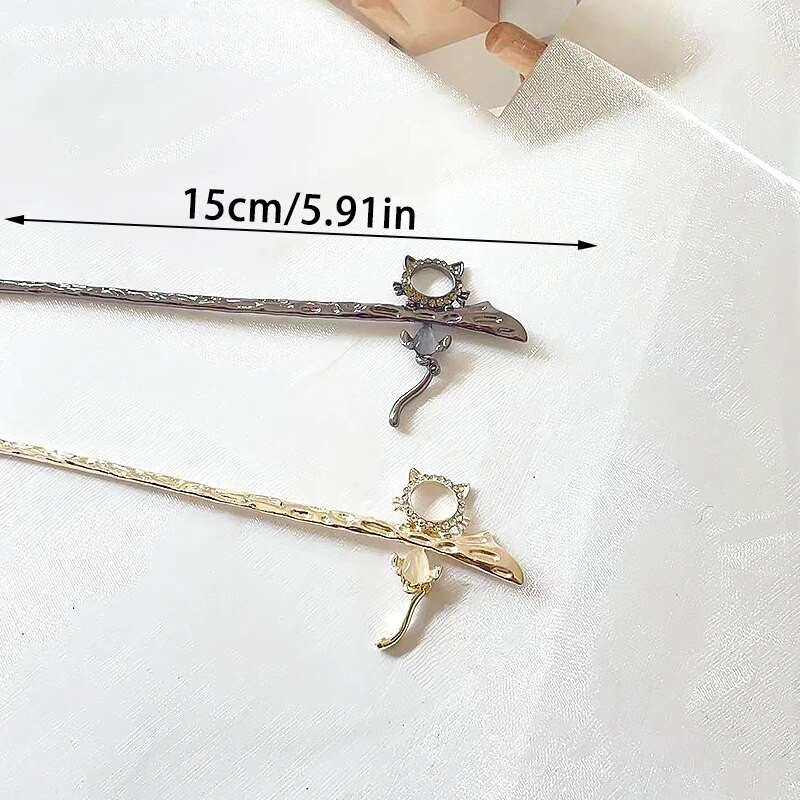 Multikas kasside juuksepulgad naistele Armsad õõnsad kassipoegade juuksepulgad Lihtsad juuksepulgad Juuksenõelad Peakatted Juuste aksessuaarid