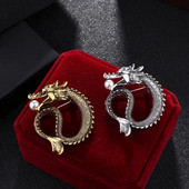 1 tk moodne nööpnõela märk Retro Euroopa ja Ameerika tippklassi meeste ülikonnad Vintage märgiga pross ehted sulamist draakoni toteemi pross